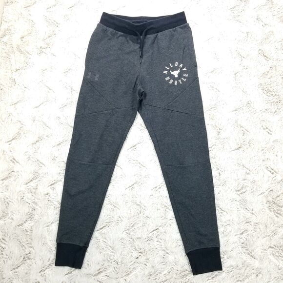 Under Armour Project Rock Mens M Double Knit Joggers All Day Hustle 1330913